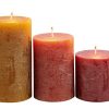 CASA Rustic Candele Set Di 3 Marrone, Rosso, Verde Clearance