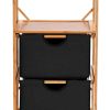 CASA Bamboo Mobile Con 2 Cassetti Nero, Naturale New