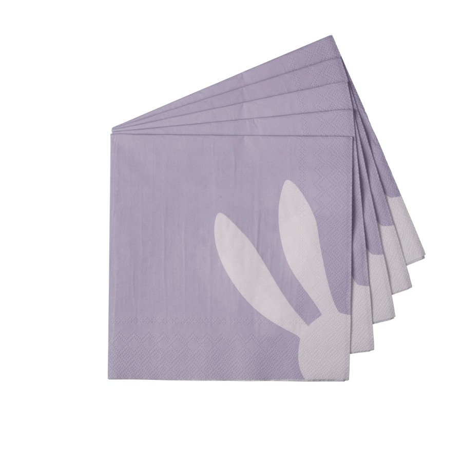 CASA Bunny Set Di 20 Tovaglioli Viola New