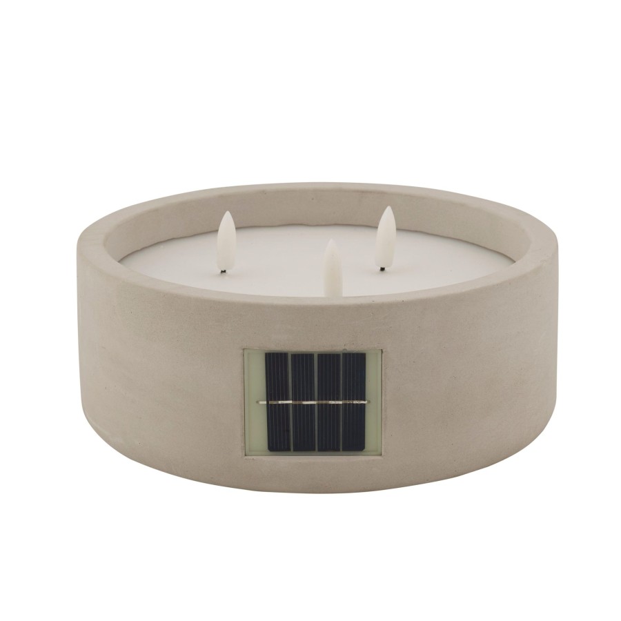 CASA Fuego Candela A Led Solare Grigio Chiaro New