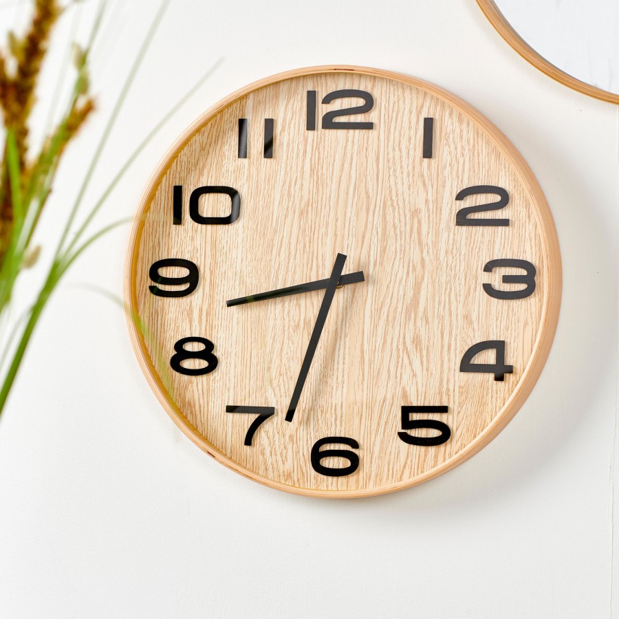 CASA Plywood Orologio Da Parete Naturale Hot