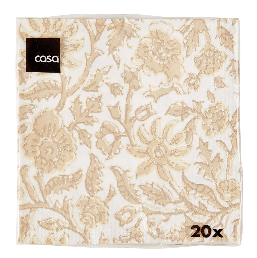 CASA Henna Flower Set Di 20 Tovaglioli Rosso, Beige Online