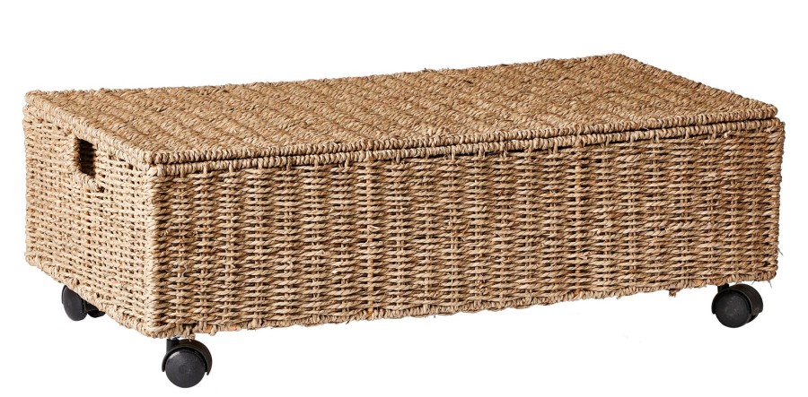 CASA Seagrass Box Portatutto Con Rotelle Naturale Clearance