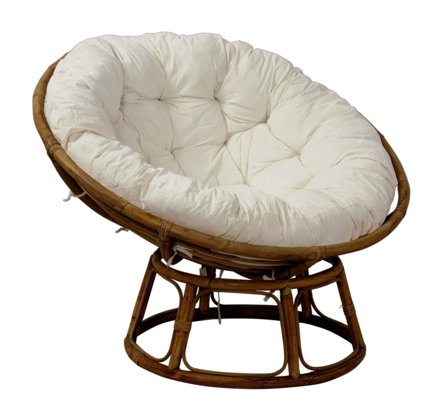 CASA Papasan Sedia Lounge Naturale, Bianco Antico Wholesale