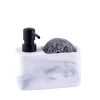 CASA Shadow Dispenser Sapone Con Spugna Nero, Bianco New