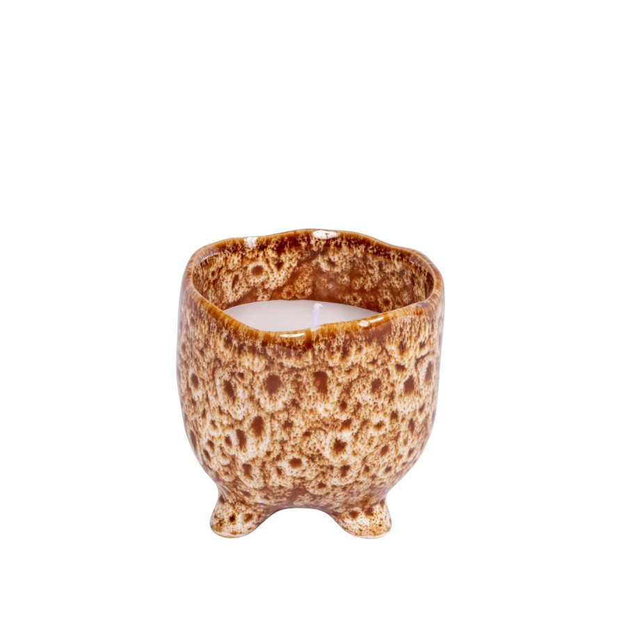 CASA Ceramic Candela In Vaso Marrone Online