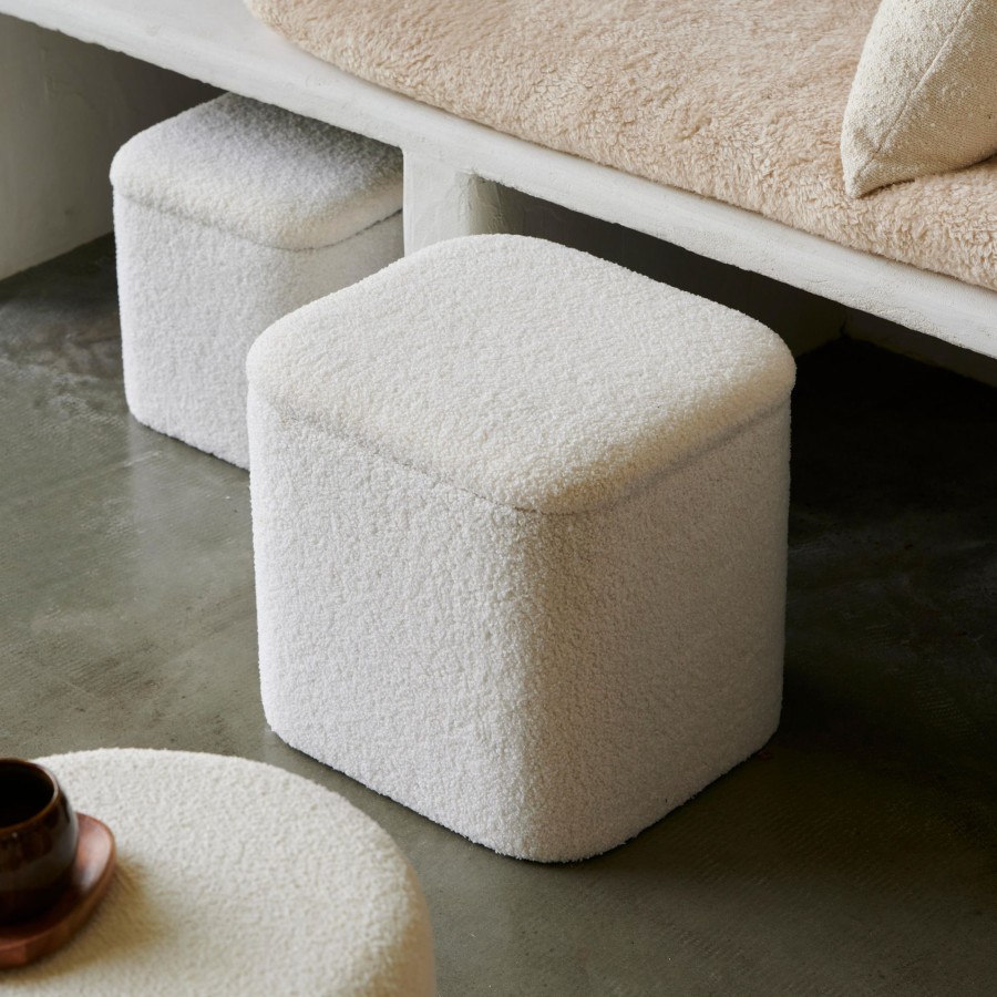 CASA Liam Pouf Con Contenitore Bianco Hot