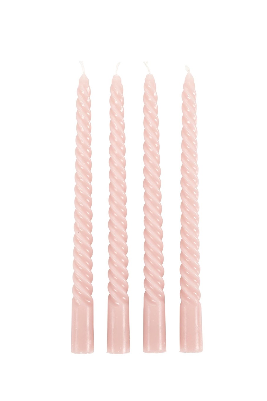 CASA Twist Candele Intrecciate Set Di 4 Rosa Hot