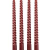 CASA Twist Candele Intrecciate Set Di 4 Rosso Hot