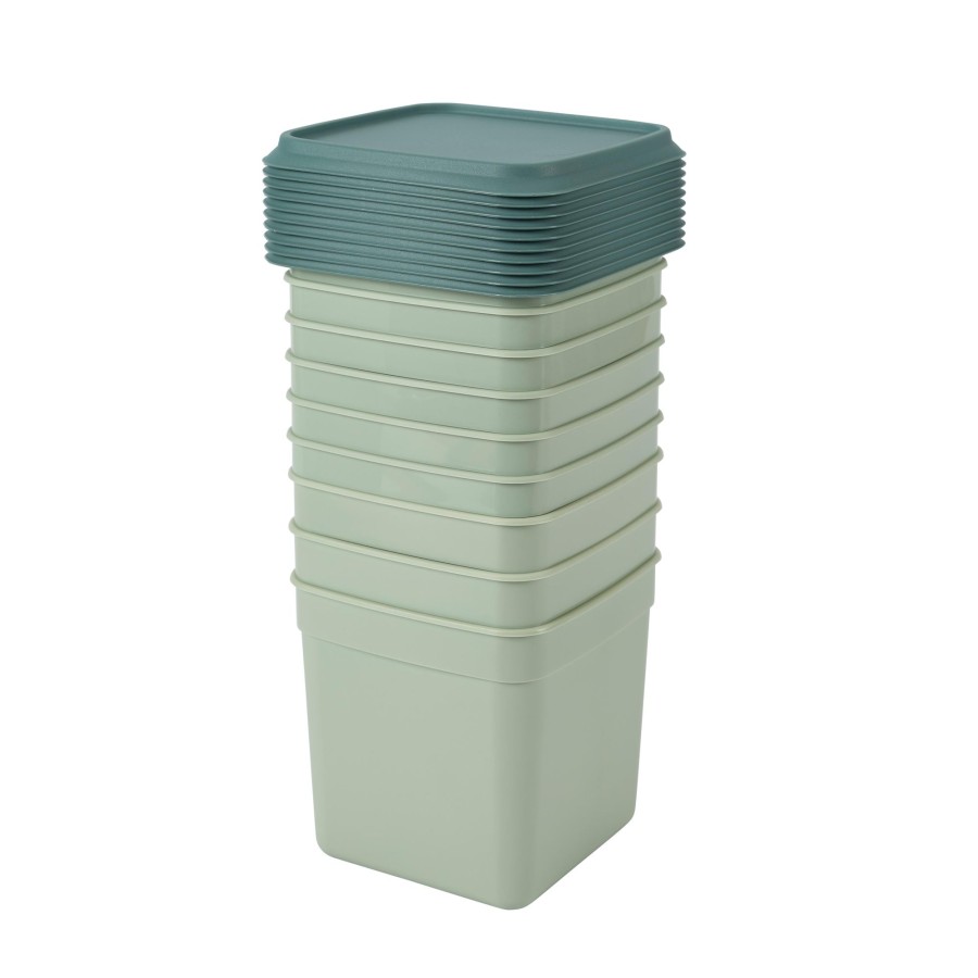 CASA Freezer Scatole X Freezer Set Di 10 Menta, Verde Scuro Online