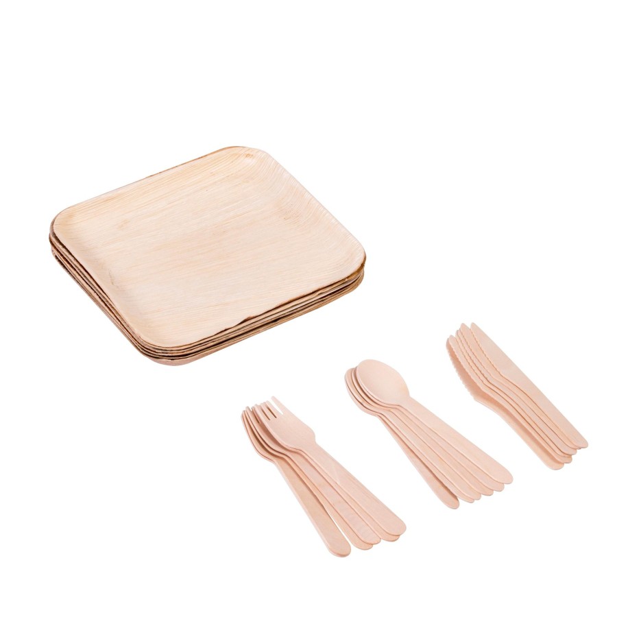 CASA Areca Leaf Set Di Piatti 6 Pz Con Posate Naturale Online