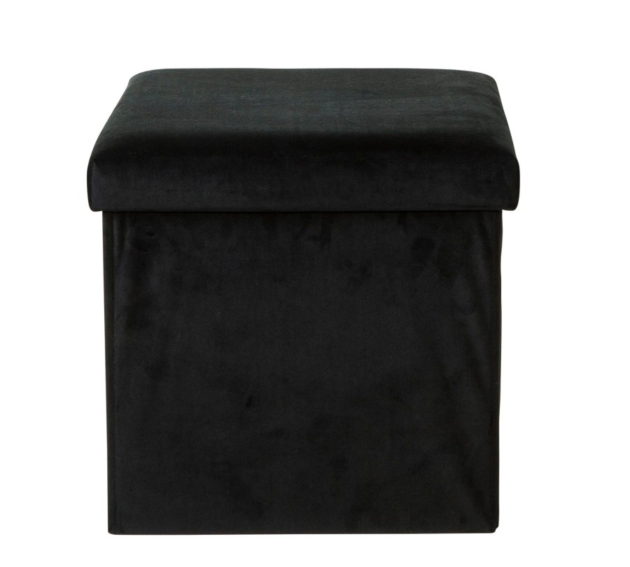 CASA Stor Pouf Con Contenitore Nero Best