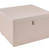 CASA Linolux Scatola Portatutto Con Coperchio Beige New