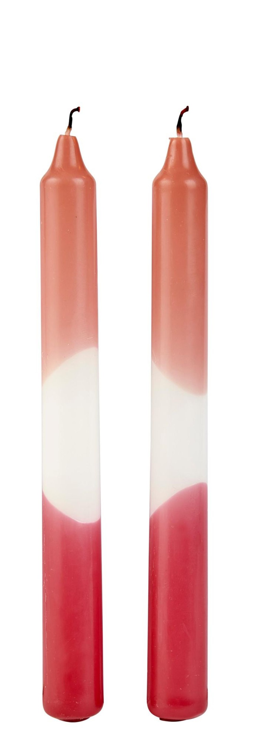 CASA Two Candele Set Da 2 Bianco, Rosso, Multicolore, Rosa Antico New