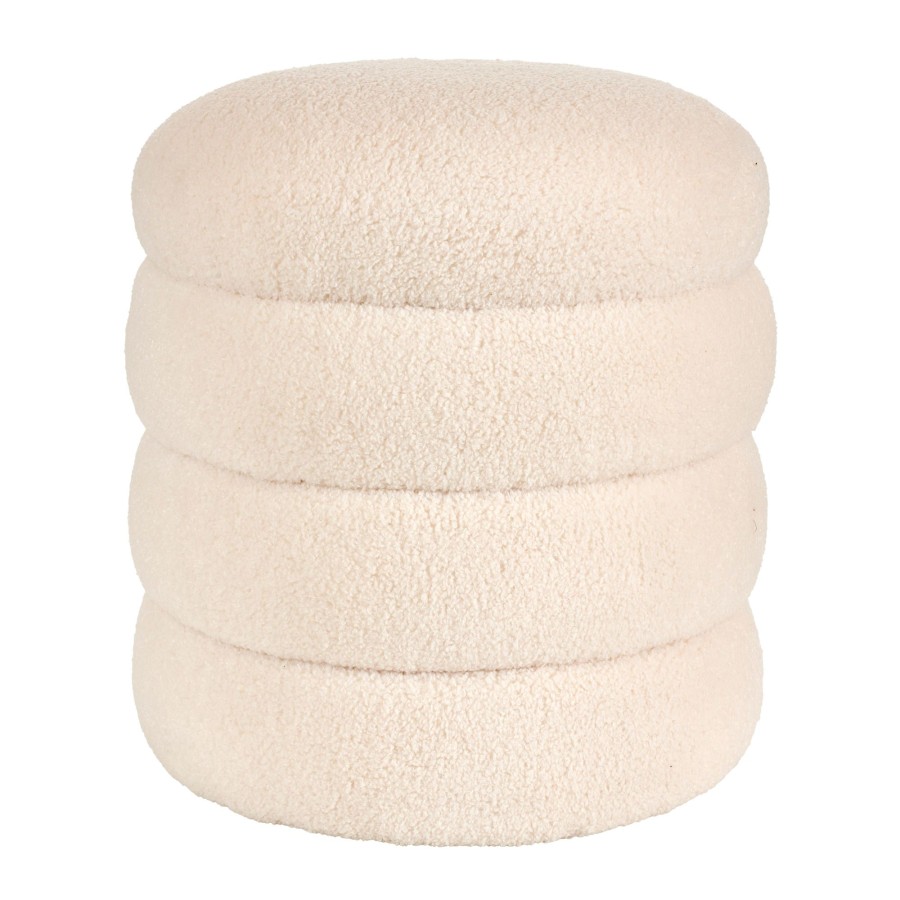 CASA Lobby Pouf: Bianco Antico Best